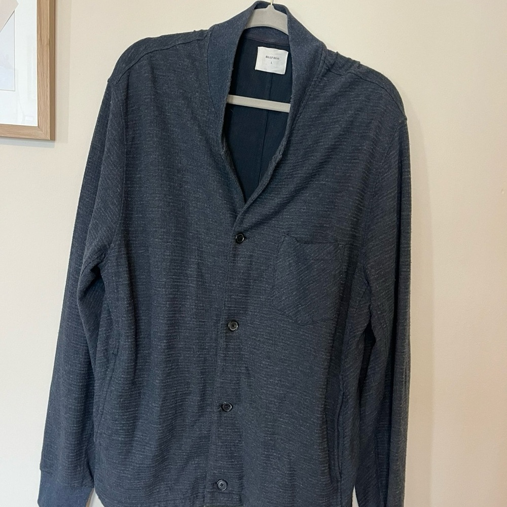Men's Gray Button-Up Jacket